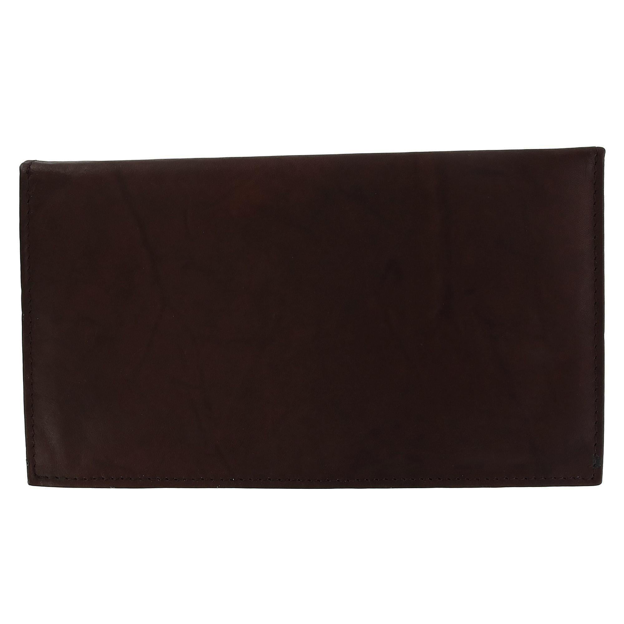CTM Leather RFID Checkbook Cover with Card Slots and ID